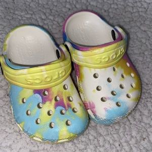 Tie Dye Toddler Croc Sz 4